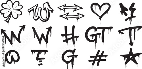 Graffiti alphabet and symbols