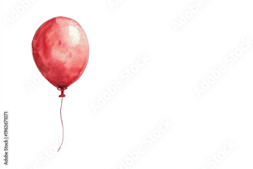 A watercolor illustration of a red balloon, evoking sentiments of aspiration and dreams. A touch of surrealism that makes this a creative project.