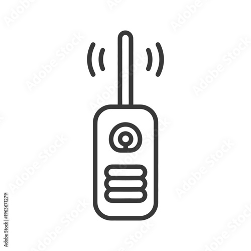 A simplistic illustration depicts a radio control device with antenna
