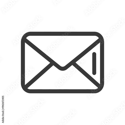 A simple icon depicting a closed envelope with a corner indicator