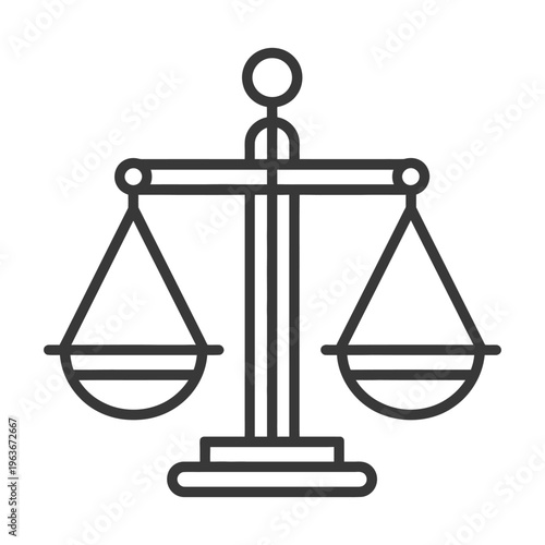 A graphical representation of the scales of justice in equilibrium