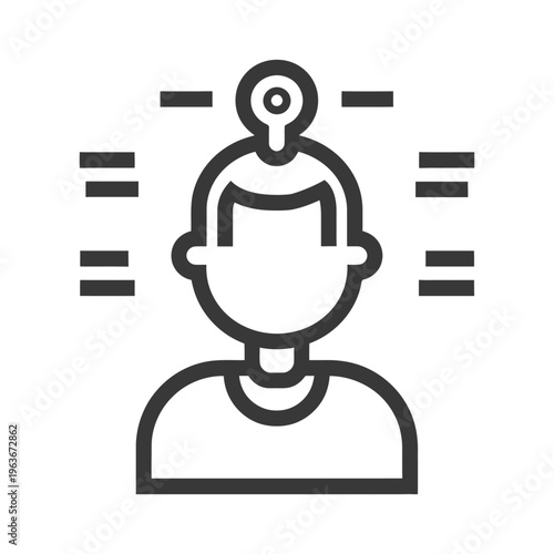 An illustration of a human head with question mark above it