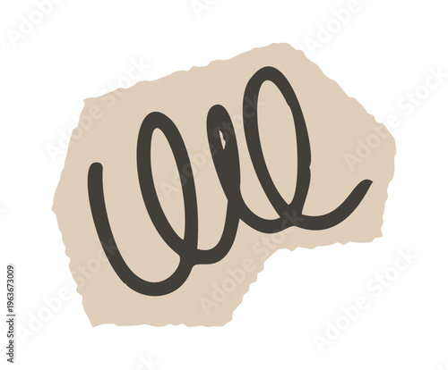 Handdrawn scribble loop rough organic paper