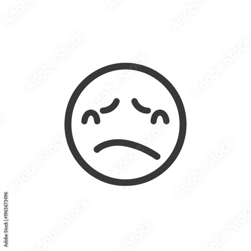 A simple cartoon illustration depicting a sad facial expression