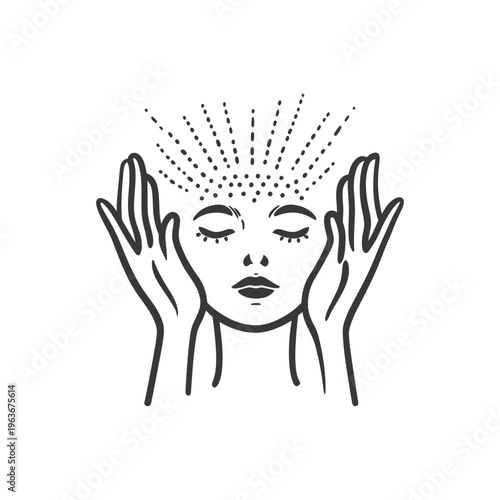 An illustration depicting a person in a meditative or spiritual state