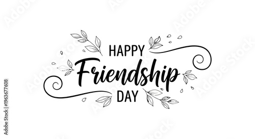 Happy Friendship Day greeting card design.