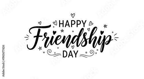 Happy Friendship Day Greeting Card Design.
