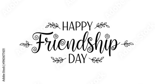 Happy Friendship Day greeting card design.