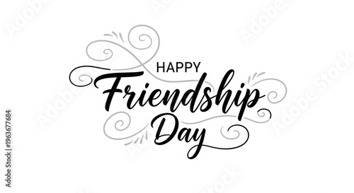 Happy Friendship Day greeting card design.