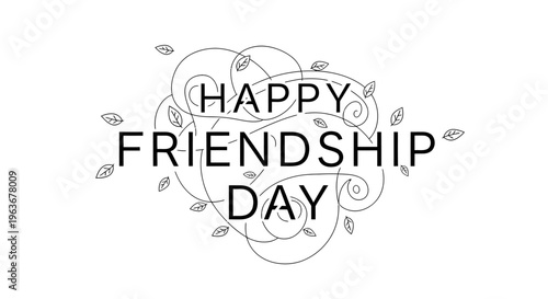 Happy Friendship Day greeting card design.