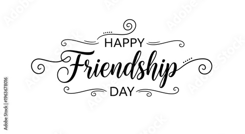 Happy Friendship Day greeting card design.