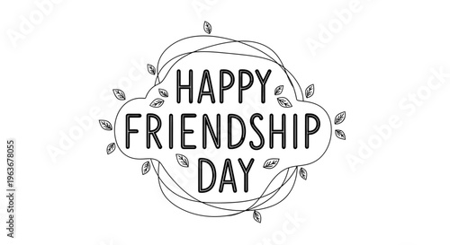 Happy Friendship Day greeting card design.
