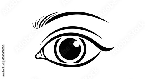 a close-up illustration of an eye.