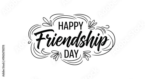 Happy Friendship Day greeting card design.