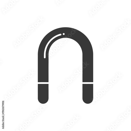 A graphic depiction of a horseshoe shaped magnet