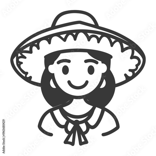 A smiling woman wearing a wide brimmed hat is shown here
