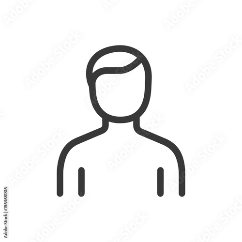 A simple stylized graphical outline representing a human person