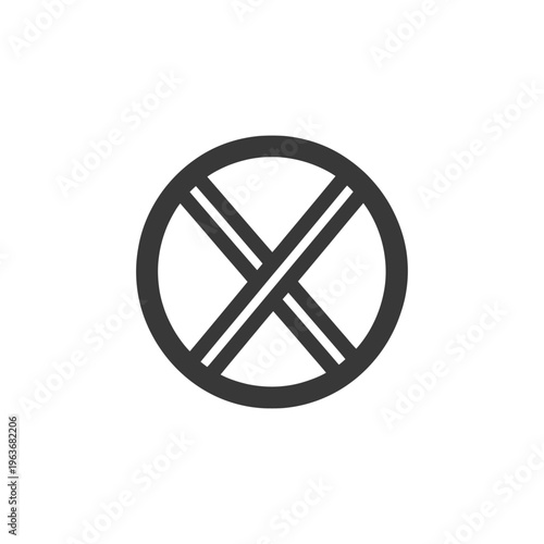 A round symbol indicates the action or object is prohibited