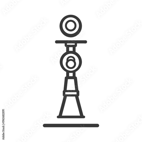 A simple line drawing depicting a tower like structure