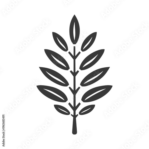 Simple graphical representation of a leaf with multiple leaflets