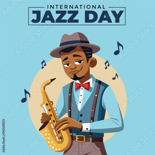 world jazz day illustration