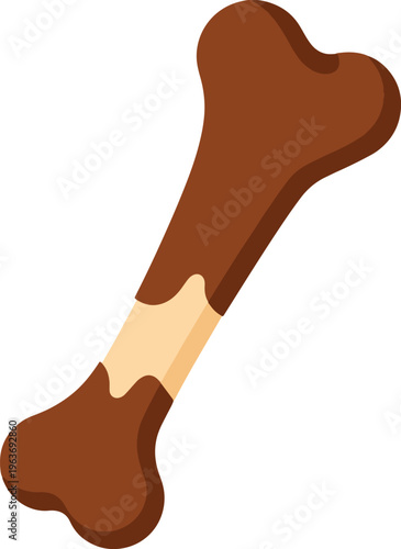 Roasted lamb bone shank zroa on white background for jewish passover seder plate tradition symbol of ancient sacrifice during pesach holiday dinner.