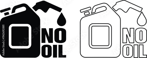 No Oil Fuel Can Icon Eco Friendly Energy Concept