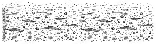 Hand drawn vector background of gravel ground surface with small stones and dirt particles