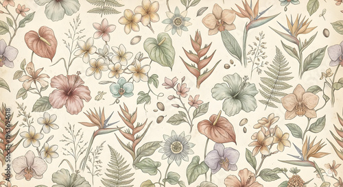Seamless pattern floral 