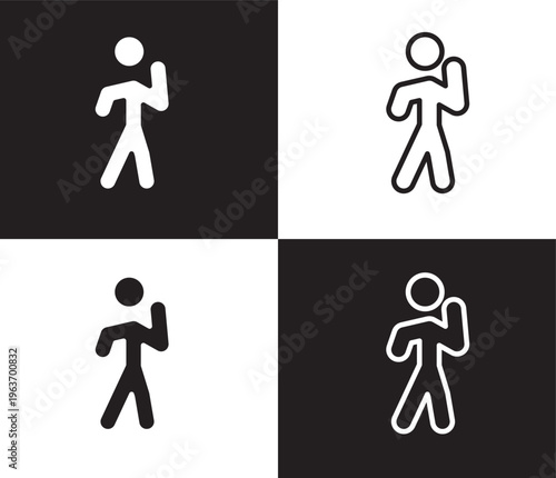 proud human icon. Outline and filled proud human icon from feeling and reaction collection. Thin line and Solid vectors isolated on black, white background. Editable proud human symbol