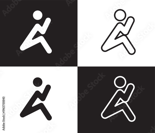 lonely human icon. Outline and filled lonely human icon from feeling and reaction collection. Thin line and Solid vectors isolated on black, white background. Editable lonely human symbol