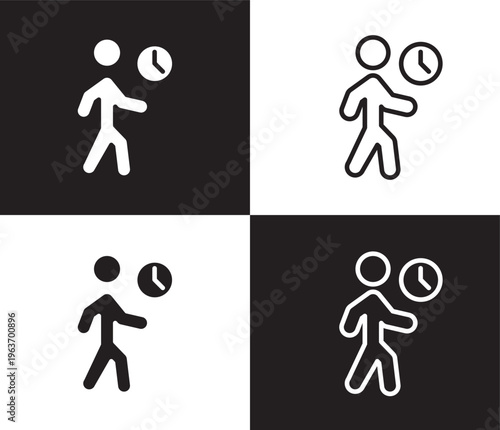 impatient human icon. Outline and filled impatient human icon from feeling and reaction collection. Thin line and Solid vectors isolated on black, white background. Editable impatient human symbol