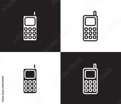 cellphone icon. Outline and filled cellphone icon from education and science collection. Thin line and Solid vectors isolated on black, white background. Editable cellphone symbol
