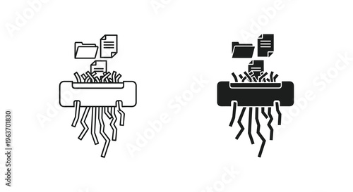 Data Breach, Cyber Attack, Hacking Icons, Security Symbols