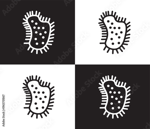 parasites icon. Outline and filled parasites, virus icon from education collection. Thin line and Solid vectors isolated on black, white background. Editable parasites symbol
