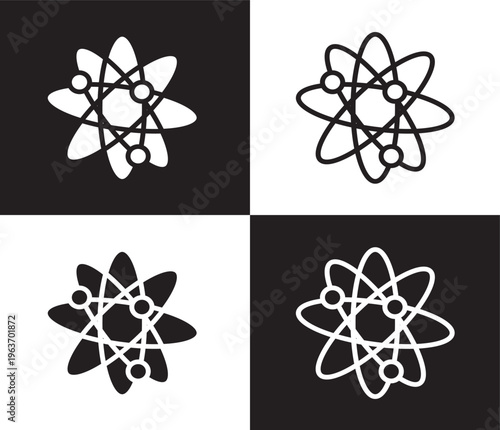 photon icon. Outline and filled photon, technology icon from education collection. Thin line and Solid vectors isolated on black, white background. Editable photon symbol