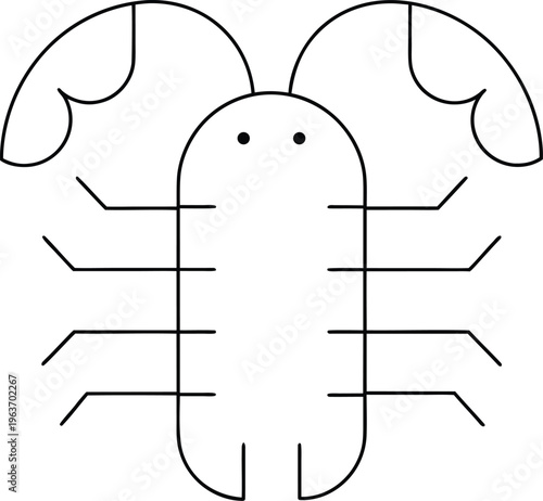 1312 giant isopod armored deep sea scavenger line art vector illustration on transparent background
