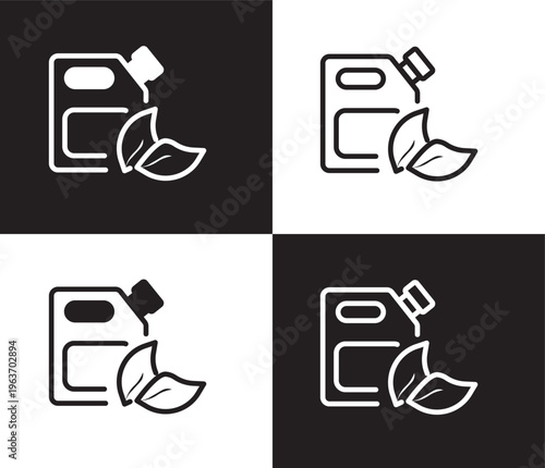 bio fuel icon. Outline and filled bio fuel, ecology icon from ecology collection. Thin line and Solid vectors isolated on black, white background. Editable bio fuel symbol