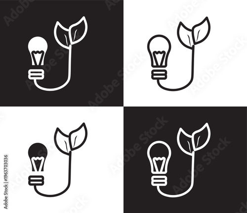 bio energy symbol icon. Outline and filled bio energy symbol, plant icon from ecology collection. Thin line and Solid vectors isolated on black, white background. Editable bio energy symbol symbol