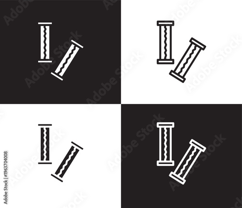 chewing gum icon. Outline and filled chewing gum icon from dental health collection. Editable chewing gum symbol