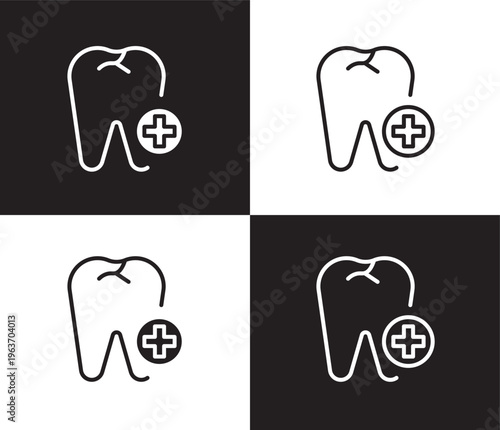aid icon. Outline and filled aid icon from dental health collection. Editable aid symbol