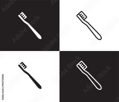toothbrushes icon. Outline and filled toothbrushes icon from dental health collection. Editable toothbrushes symbol