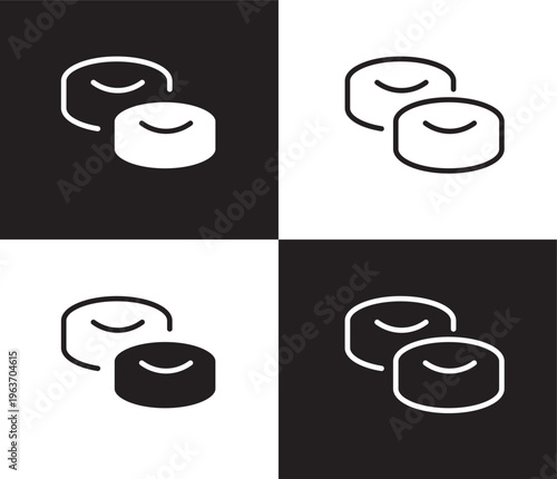 mantecados icon. Outline and filled mantecados icon from culture and civilization collection. Thin line and Solid vectors isolated on black, white background. Editable mantecados symbol