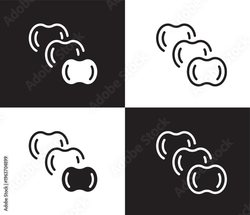ajotomate icon. Outline and filled ajotomate icon from culture and civilization collection. Thin line and Solid vectors isolated on black, white background. Editable ajotomate symbol