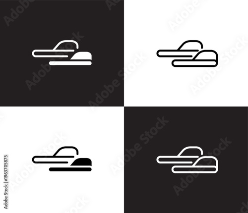 sleepers icon. Outline and filled sleepers icon from clothes and outfit collection. Thin line and Solid vectors isolated on black, white background. Editable sleepers symbol