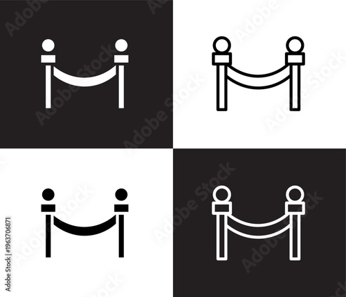 cinema borders icon. Outline and filled cinema borders icon from cinema and theater collection. Thin line and Solid vectors isolated on black, white background. Editable cinema borders symbol