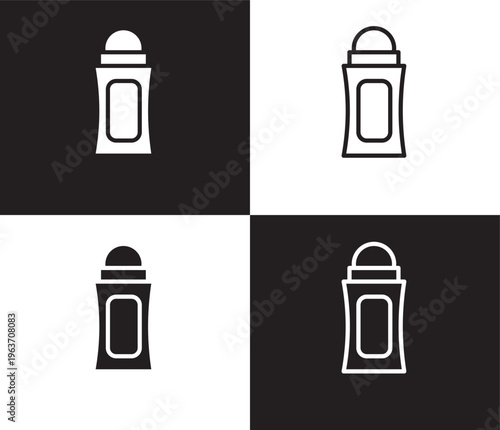 deodorant icon. Outline and filled deodorant icon from beauty and elegance collection. Thin line and Solid vectors isolated on black, white background. Editable deodorant symbol