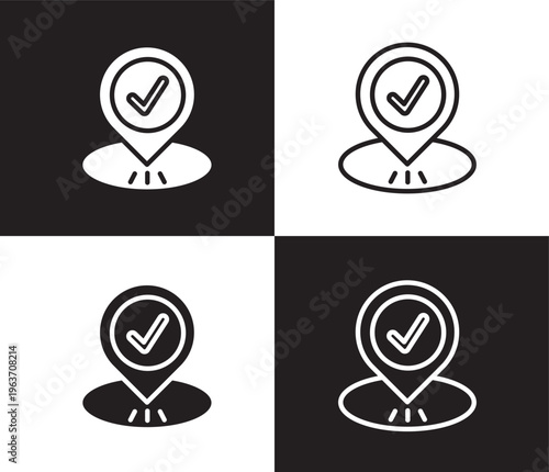 visit icon. Outline and filled visit icon from artificial intellegence collection. Thin line and Solid vectors isolated on black, white background. Editable visit symbol