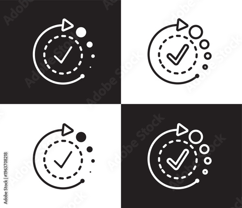 availability icon. Outline and filled availability icon from artificial intellegence collection. Thin line and Solid vectors isolated on black, white background. Editable availability symbol