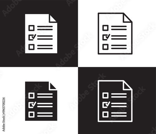 survey icon. Outline and filled survey icon from artificial intellegence collection. Thin line and Solid vectors isolated on black, white background. Editable survey symbol
